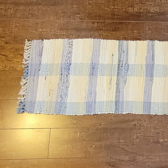 VINTAGE BOHO COTTON RAG RUGS Beige - Picture 2 of 4